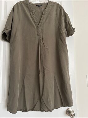 Hilary Radley Olive V-Neck Tunic Dress